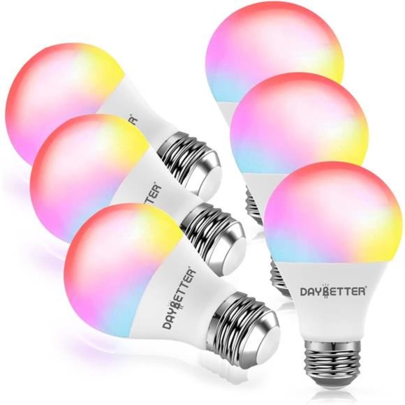 Smart Light Bulbs, RGBCW Wi-Fi Color Changing Led Bulbs Compatible with Alexa - Picture 1 of 6